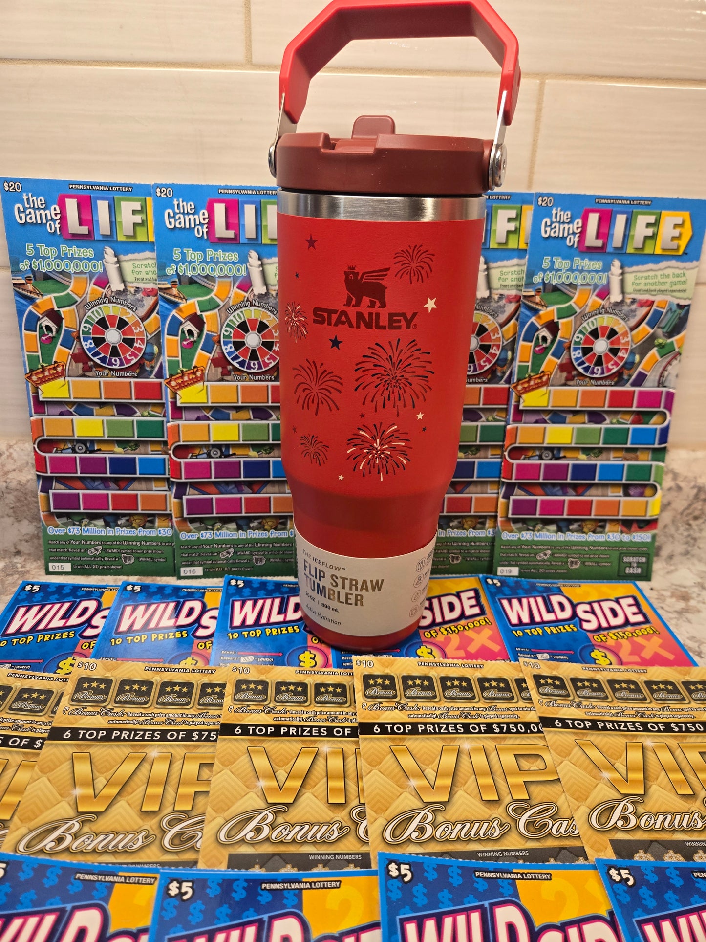 $200 Lotto's & Red Fireworks Stanley serial # 68604