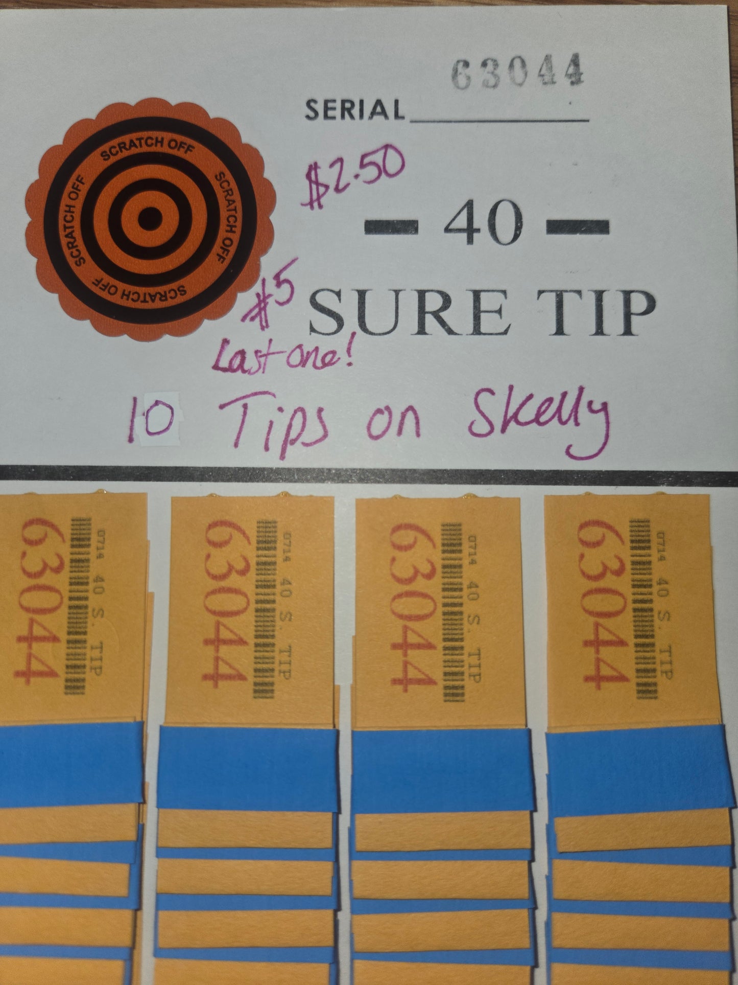10 tips on Skelly serial # 63044 Last One!