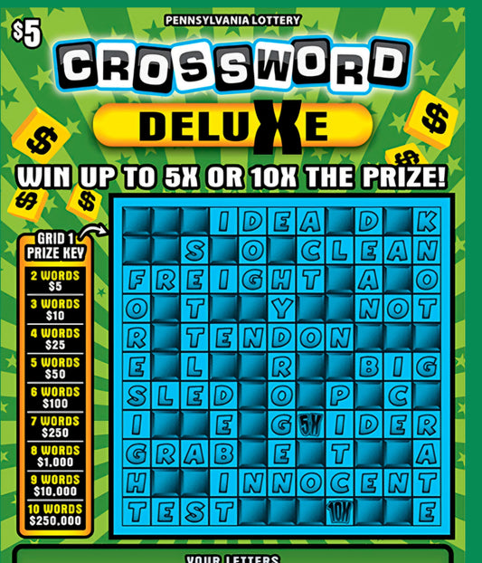 Crossword Deluxe brick $5's serial # 20877