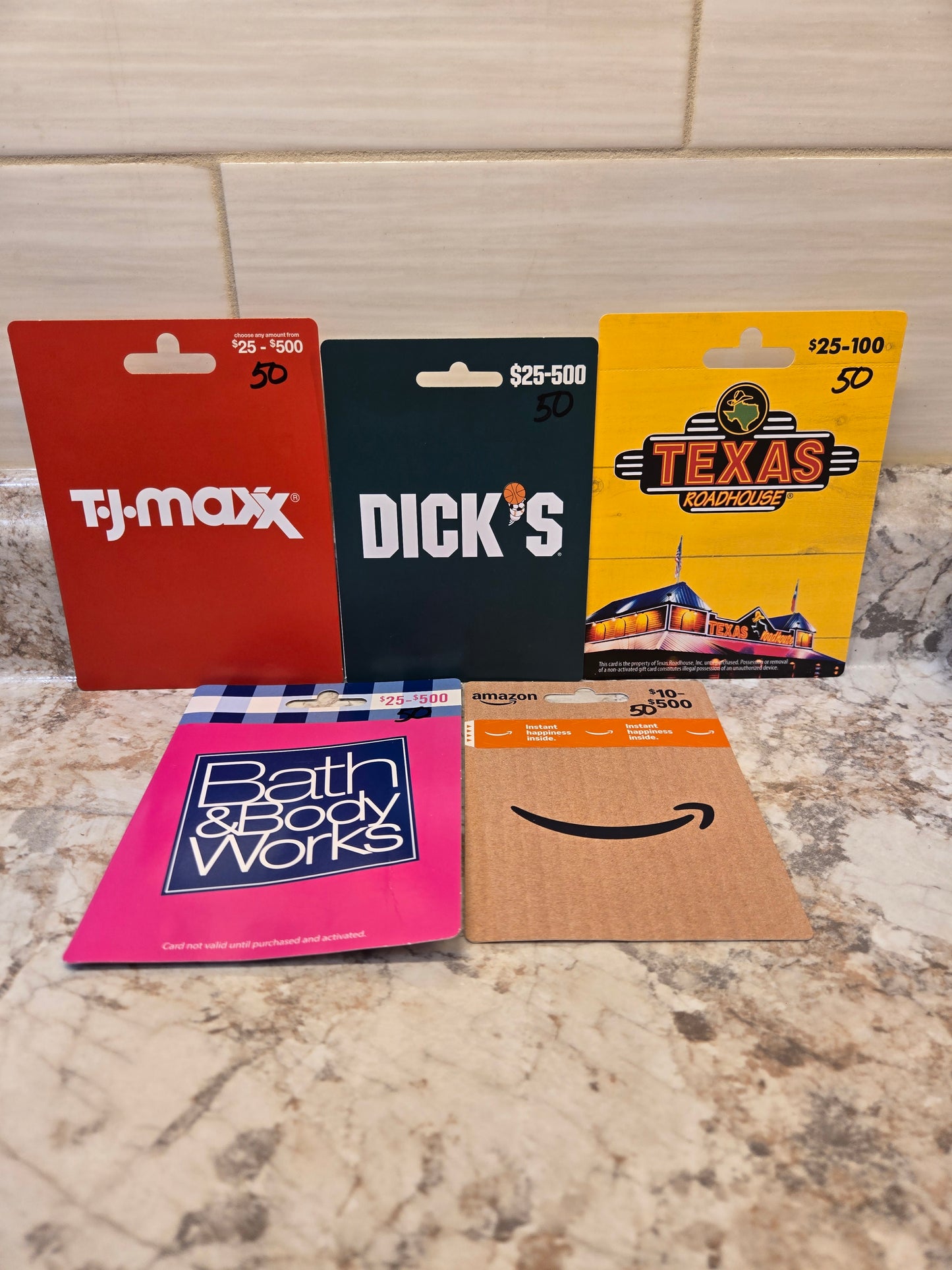 $250 gift cards serial # 10615