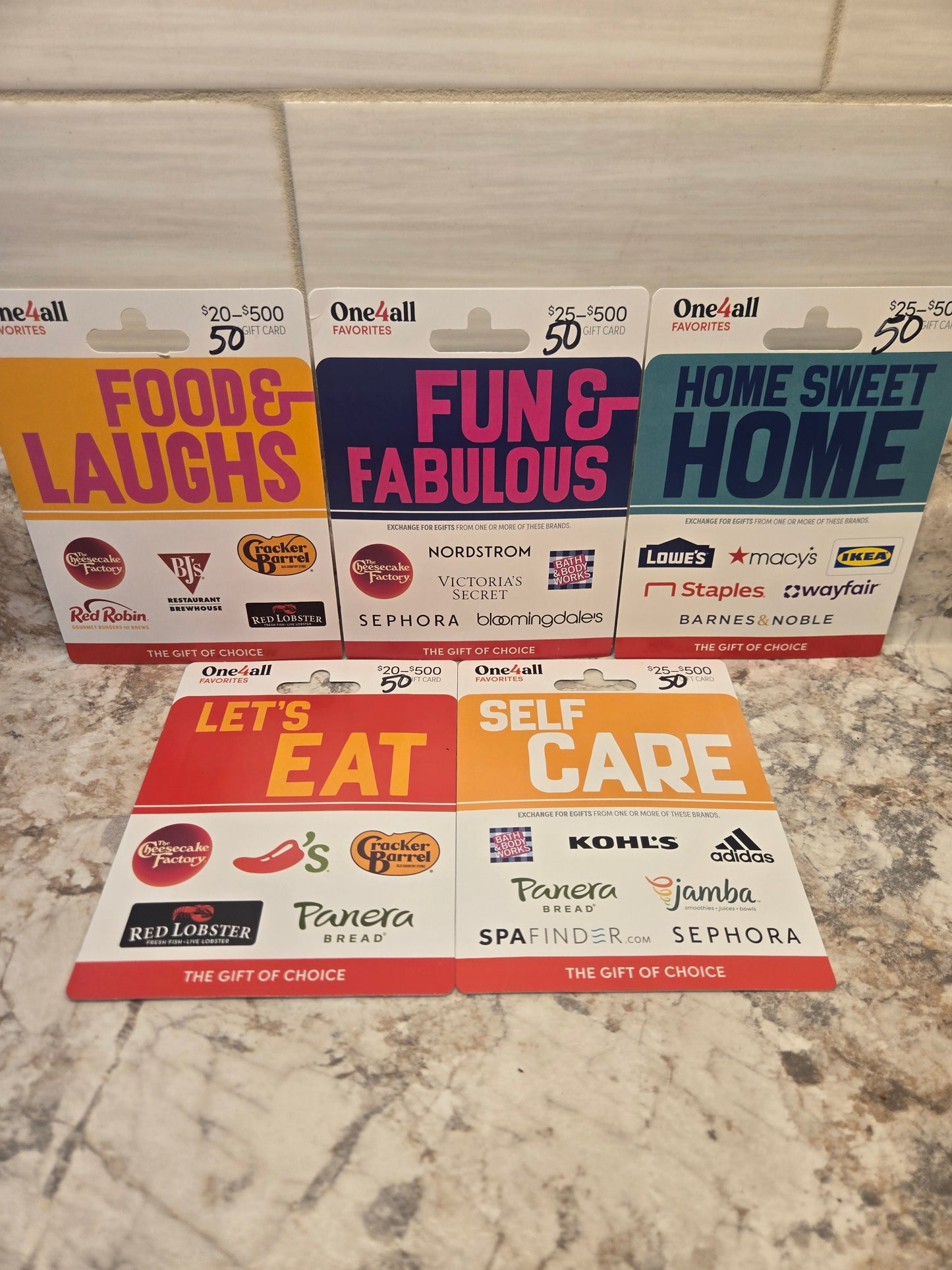 $250 Gift cards serial # 02270