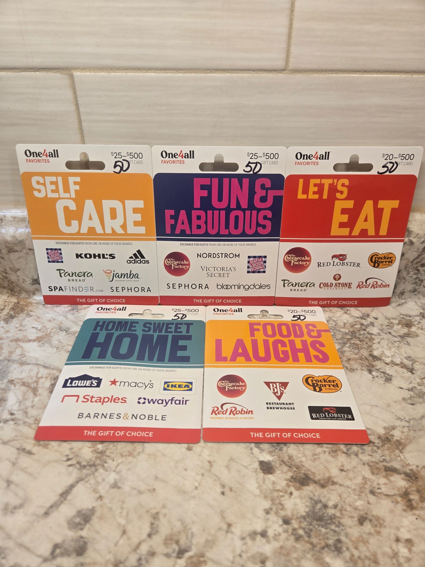 $250 Gift cards serial # 01413