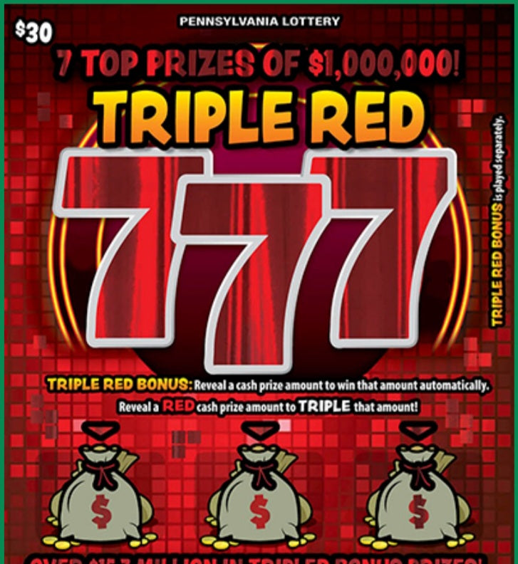 Triple Red 777 brick $30's serial # 88113