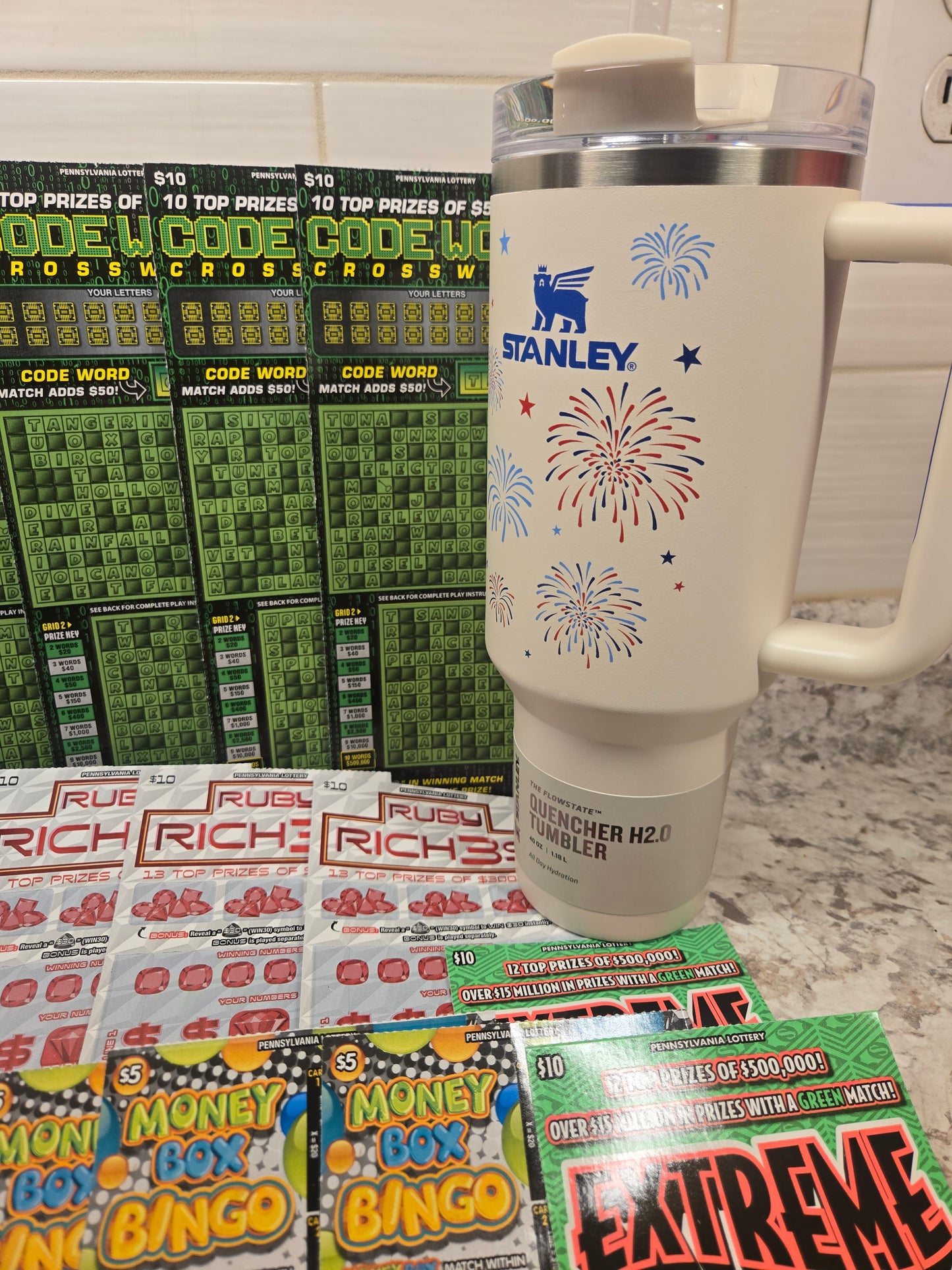 $200 Lotto's & White Fireworks Stanley serial # 22355