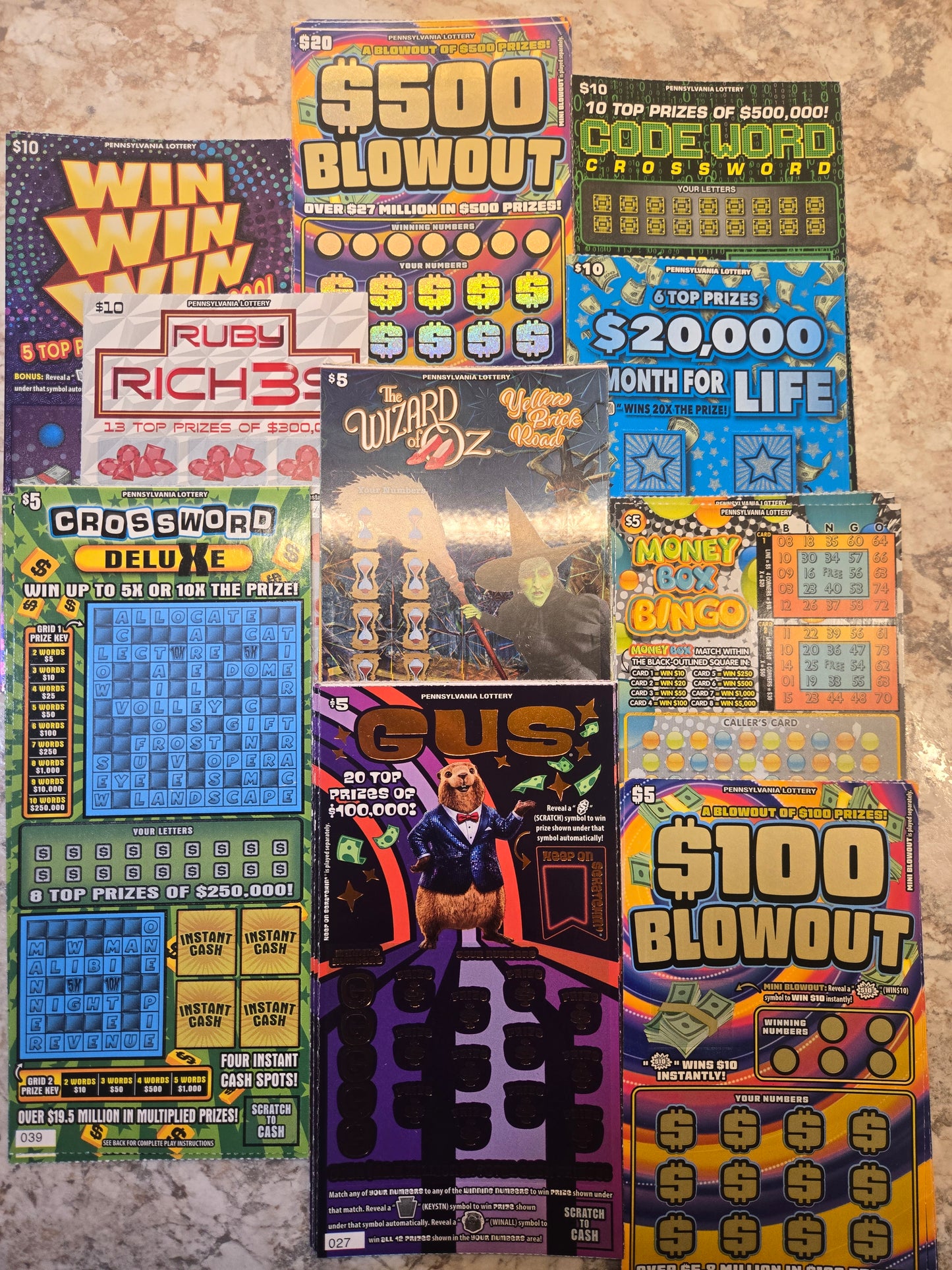 $500 Lotto's serial # 94035
