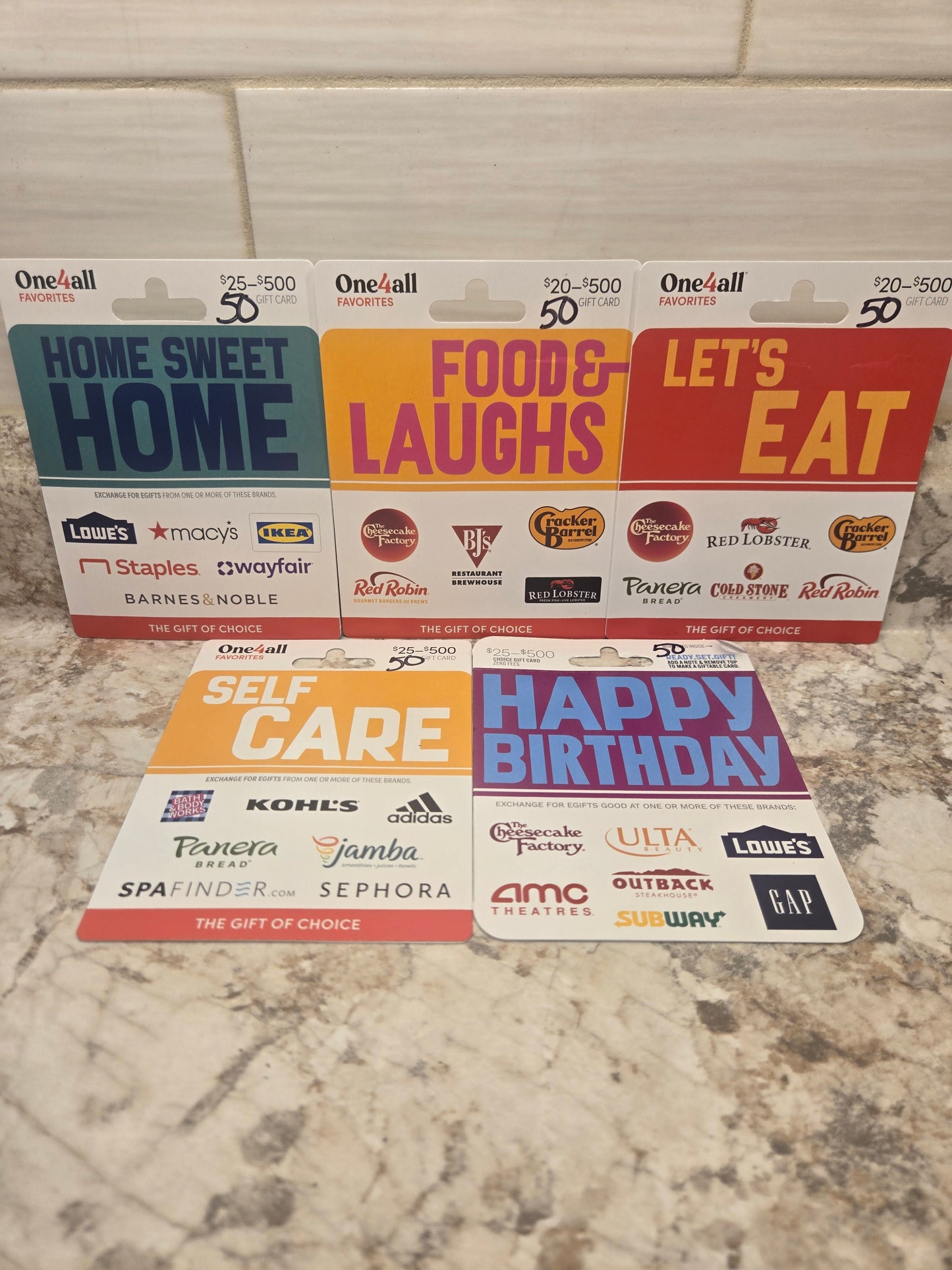 $250 Gift cards serial # 04058