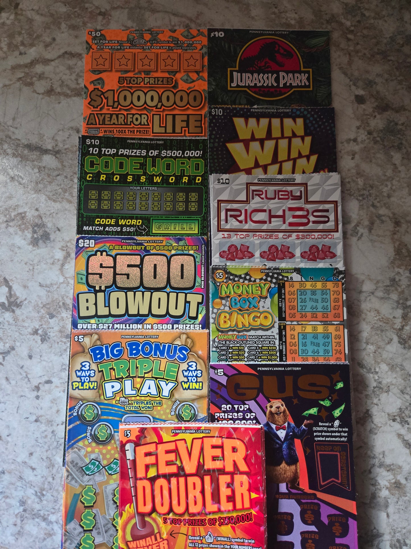 $500 Lotto's serial # 96945