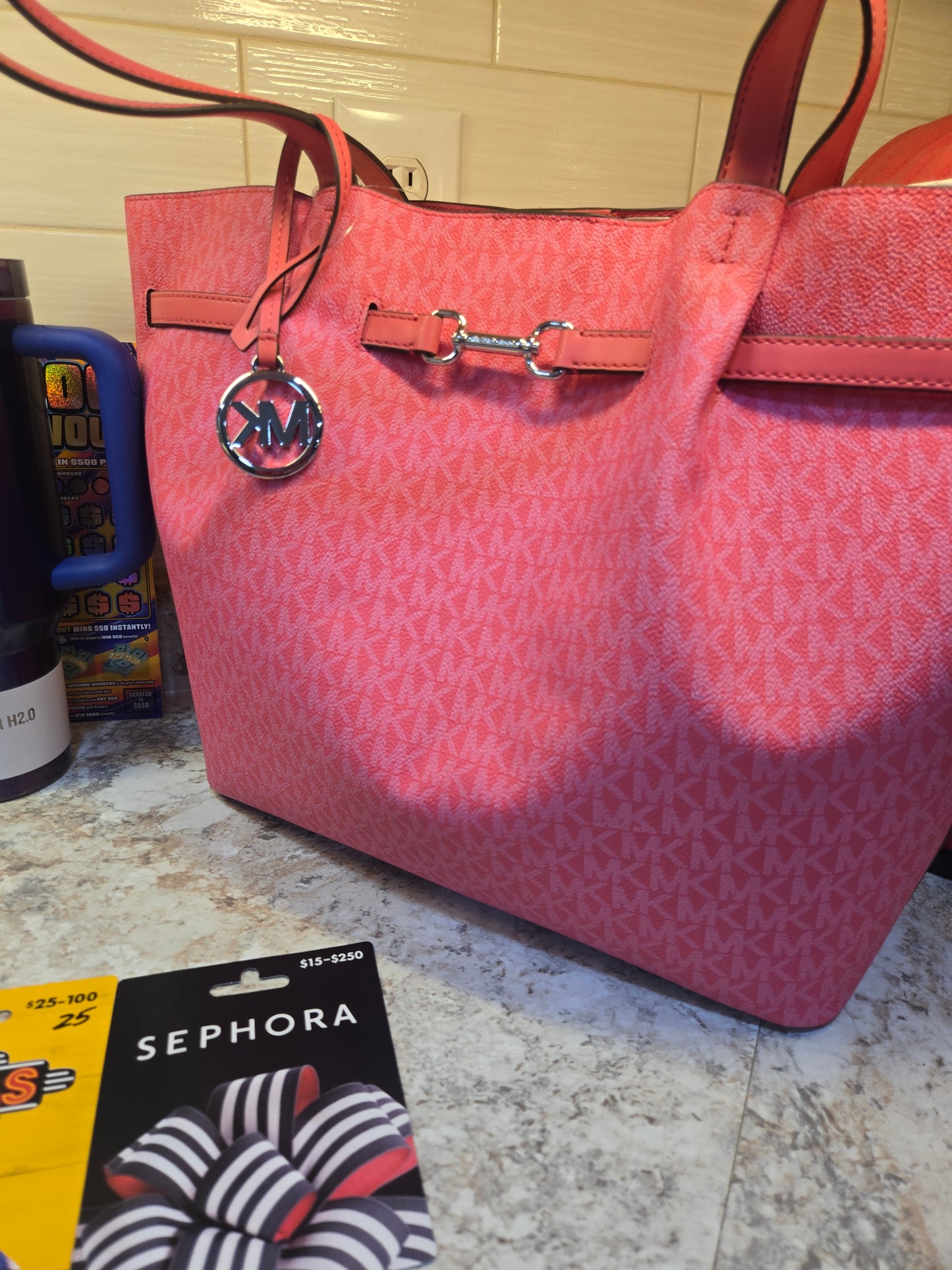 $150 Lotto's, $50 gift cards, Stanley, Pink Michael Kors purse serial # 55358