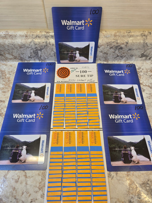 $500 Walmart Gift cards serial # 88875