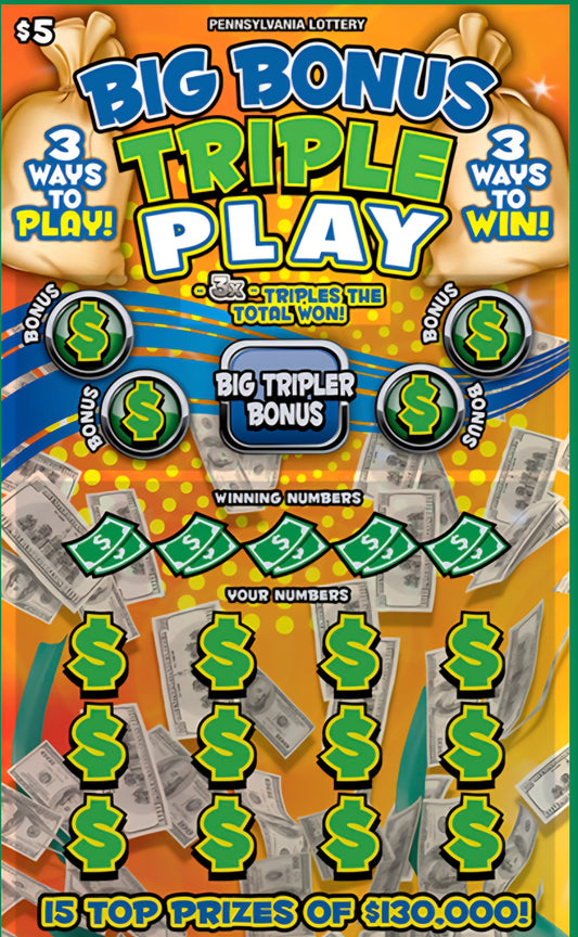 Big Bonus Triple Play brick $5's serial # 17072