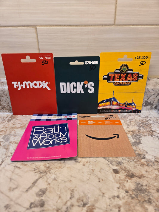 $250 gift cards serial # 10615