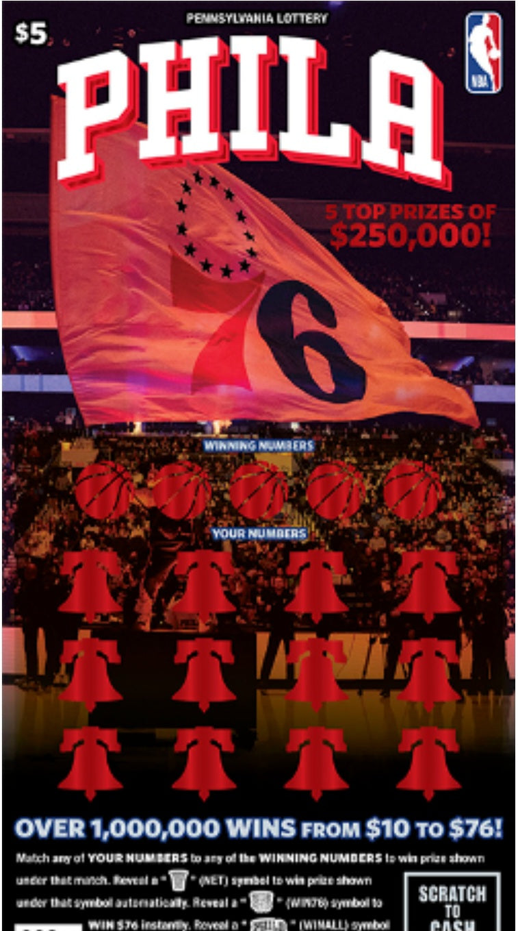 Philadelphia 76er's brick $5's serial # 19925