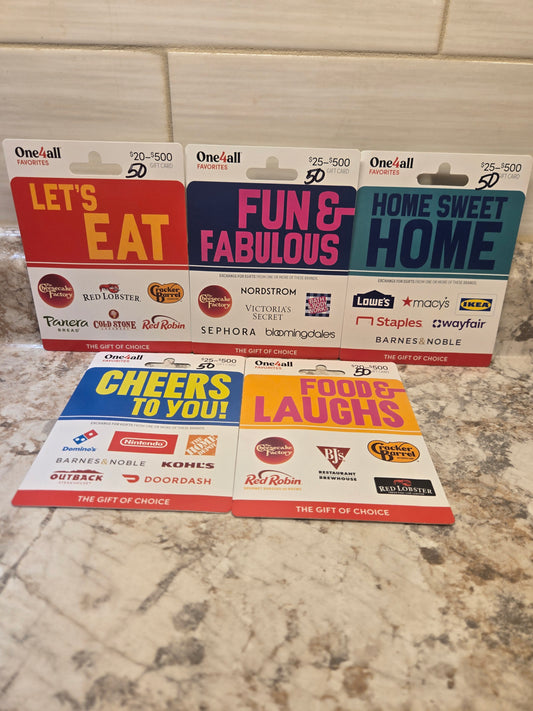 $250 Gift cards serial # 01415