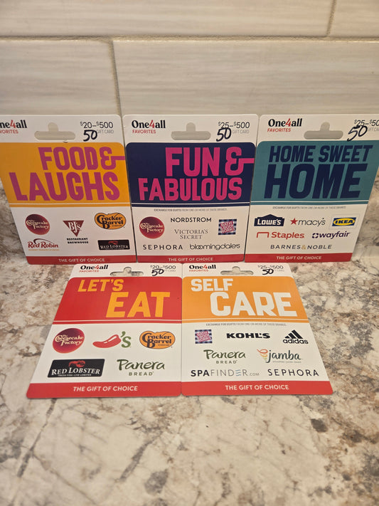 $250 Gift cards serial # 02270