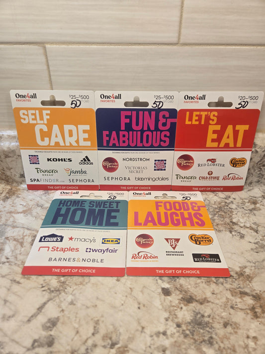 $250 Gift cards serial # 01413