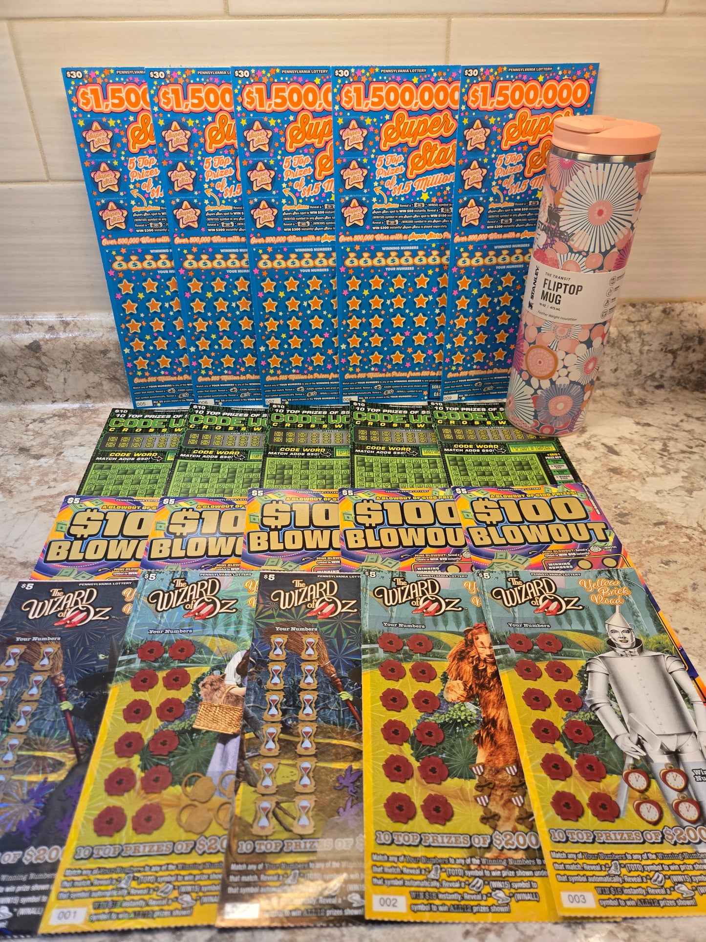 $250 Lotto's & Sorbet Wildflower Stanley serial # 67225