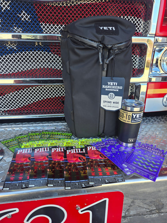 $200 Lotto's & Black Yeti Backpack and tumbler serial # 87709