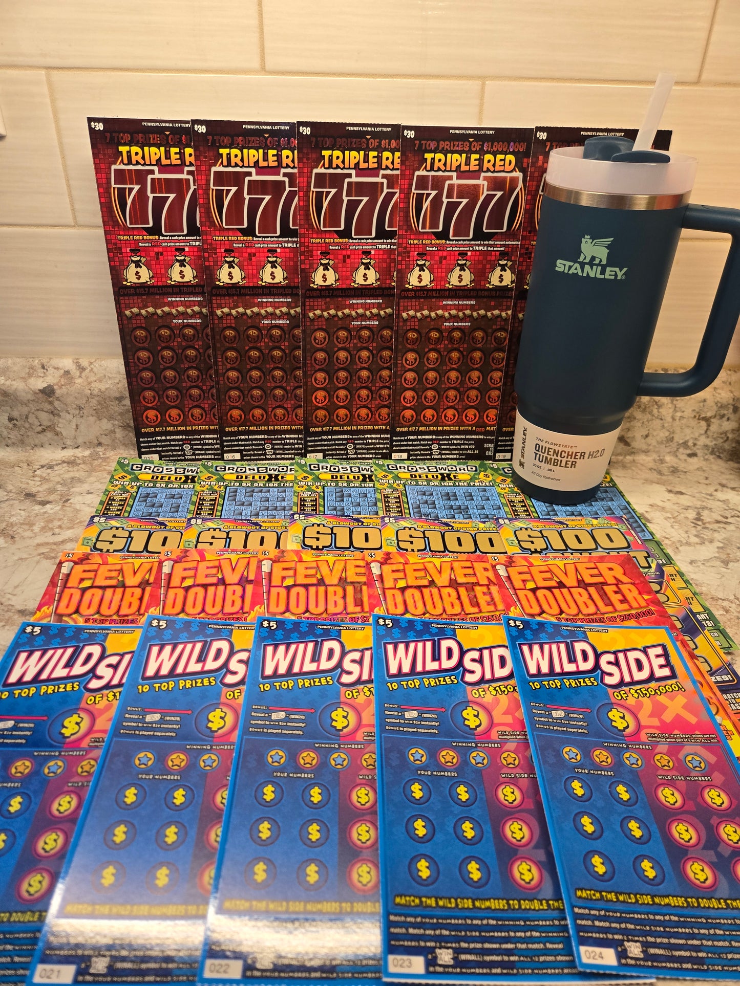 $250 Lotto's & Coastal Teal Stanley serial # 67338