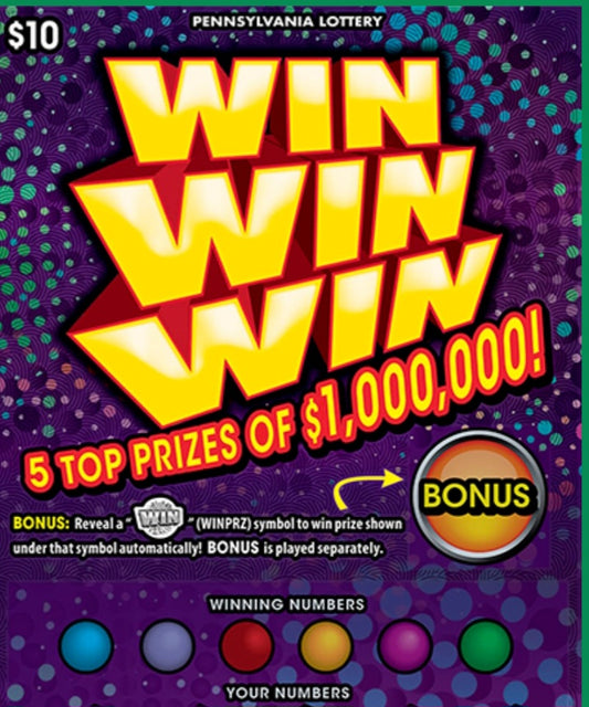 Win win win brick $10's serial # 96571