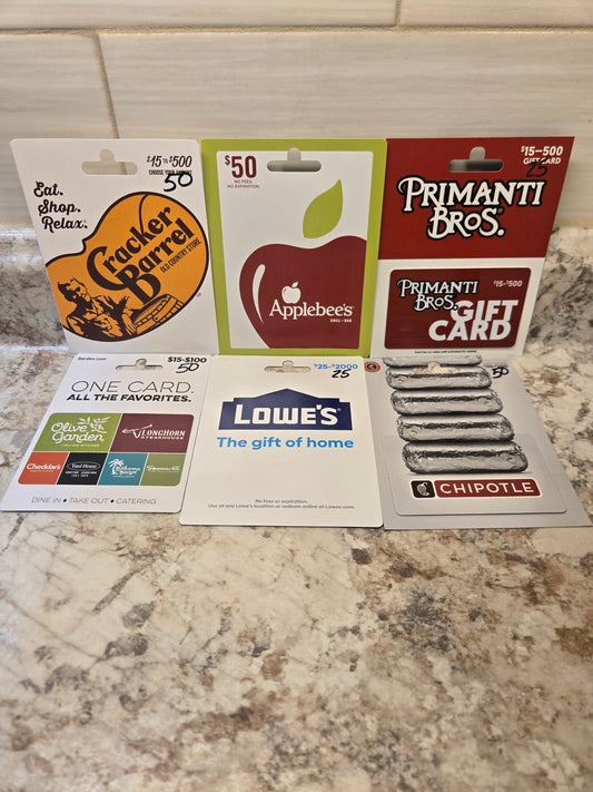 $250 Gift cards serial # 12007