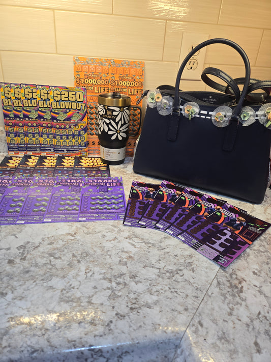 $250 Lotto's, Wild Blooms Stanley, flower Kate Spade purse serial # 55357