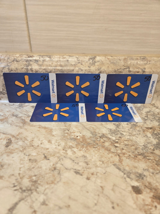 $250 Walmart Gift cards serial # 12002