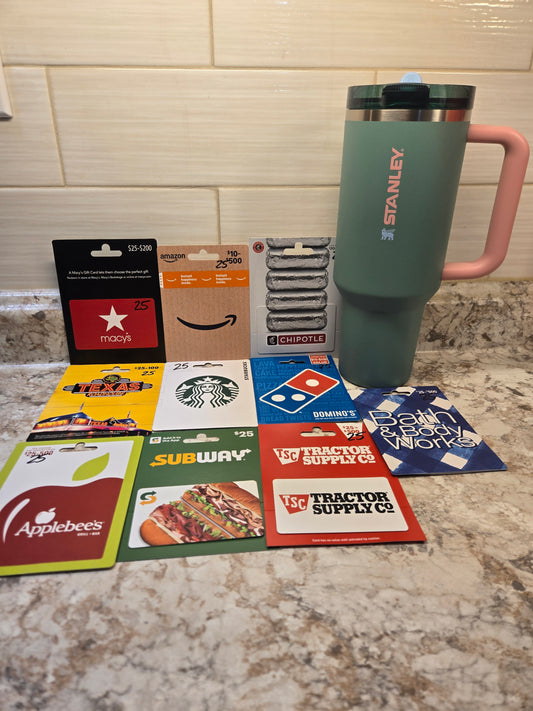 $250 gift cards & Antonela Green Stanley serial # 17315