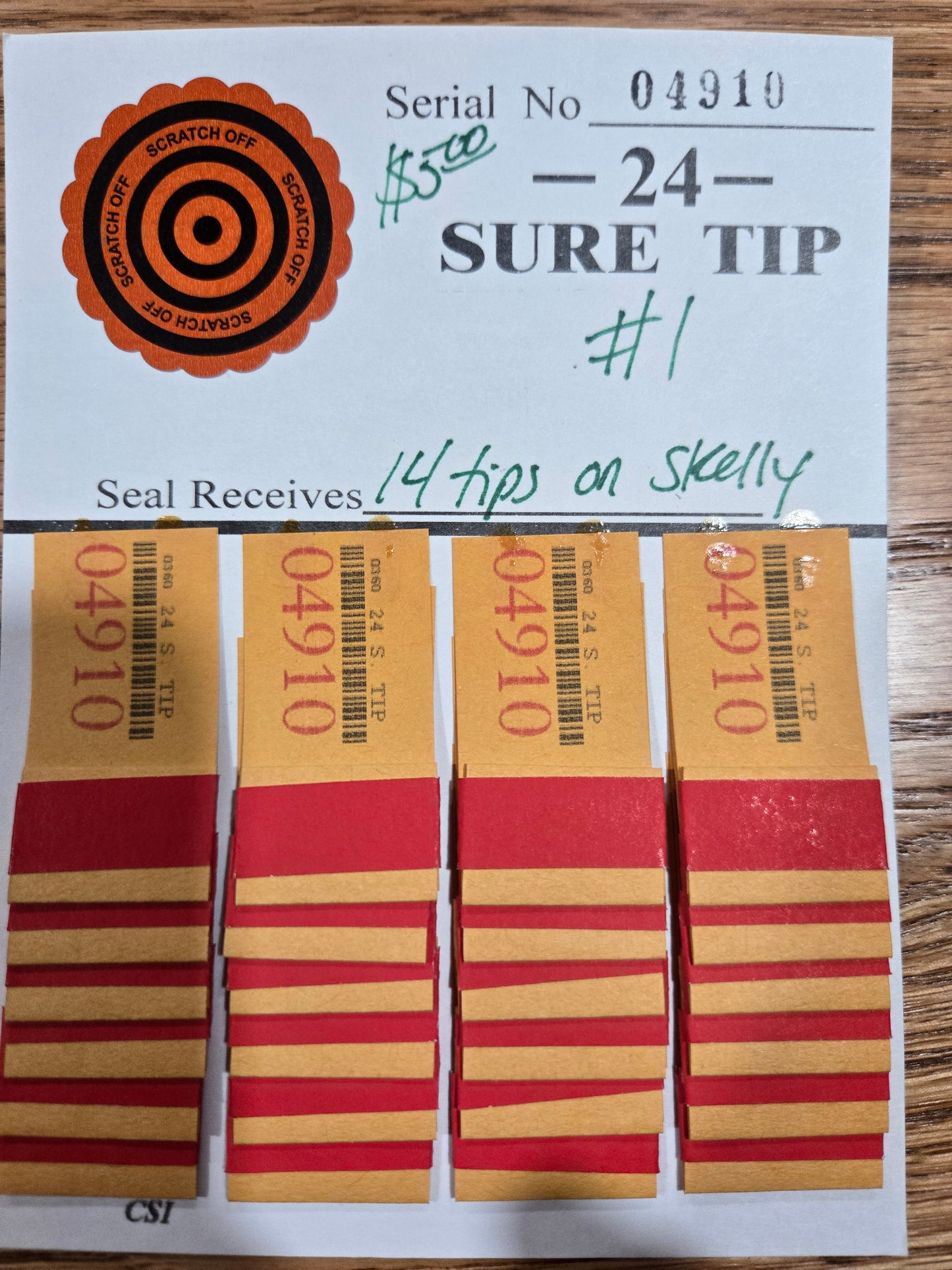 14 tips for Skelly board # 1 of 3 serial # 04910
