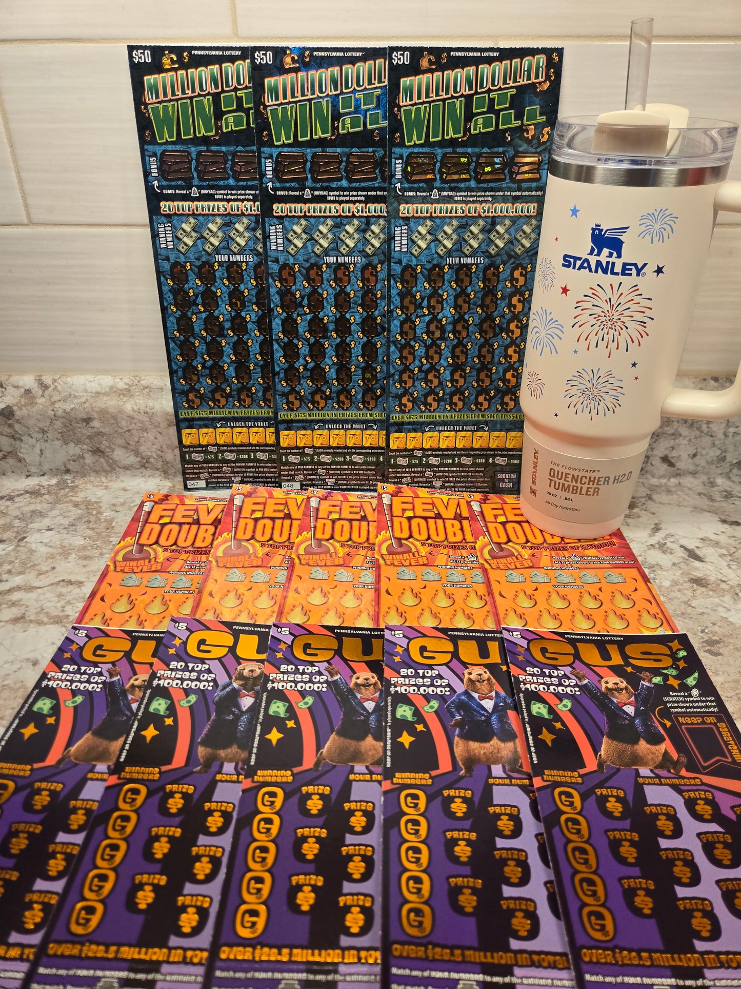 $200 Lotto's & White Fireworks Stanley serial # 20702