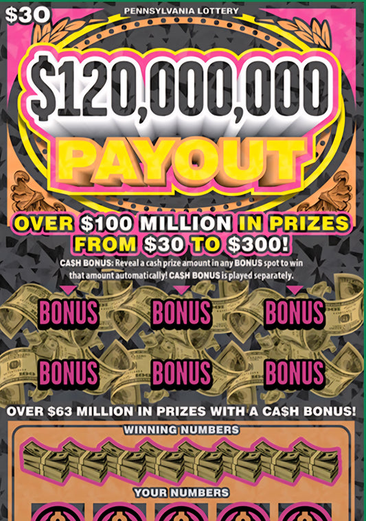 120 Payout Brick $30's serial # 87529