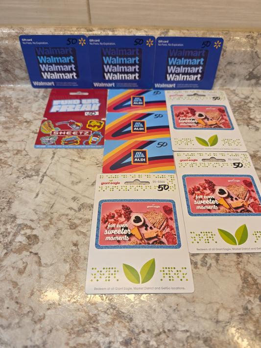 $500 Grocery gift cards serial # 88631
