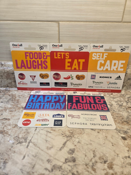 $250 gift cards serial # 11620