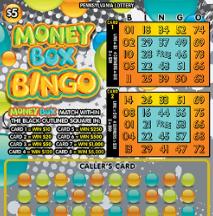 Money Box Bingo brick $5's serial # 20918