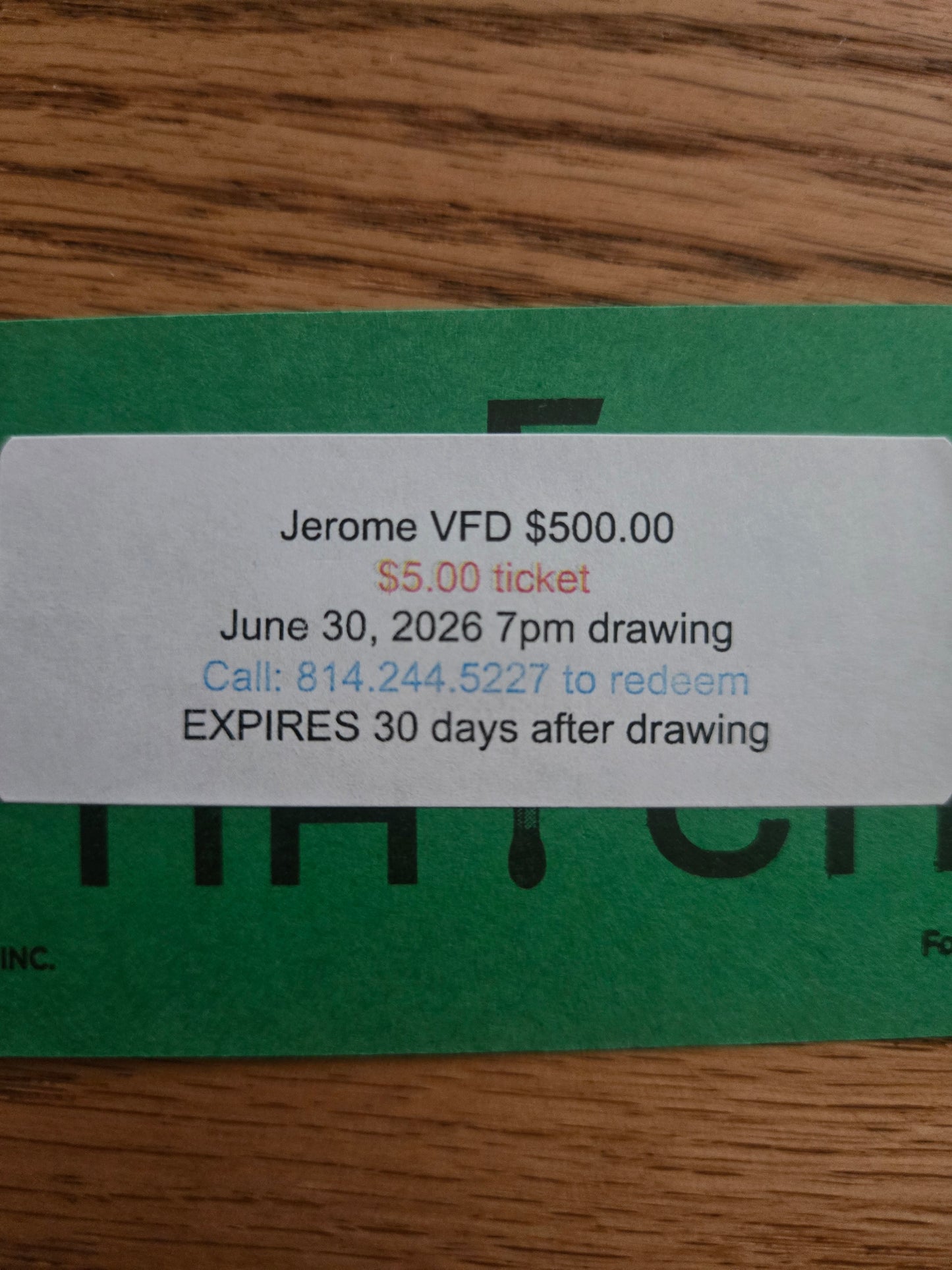June 2026 Monthly's. Winner receives $500. Drawing June 30, 2026