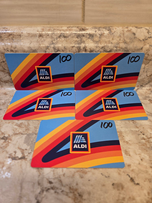 $500 Aldi Gift cards serial # 97521