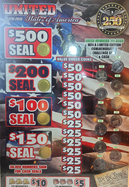 United States of America Pull tab serial # 4325703