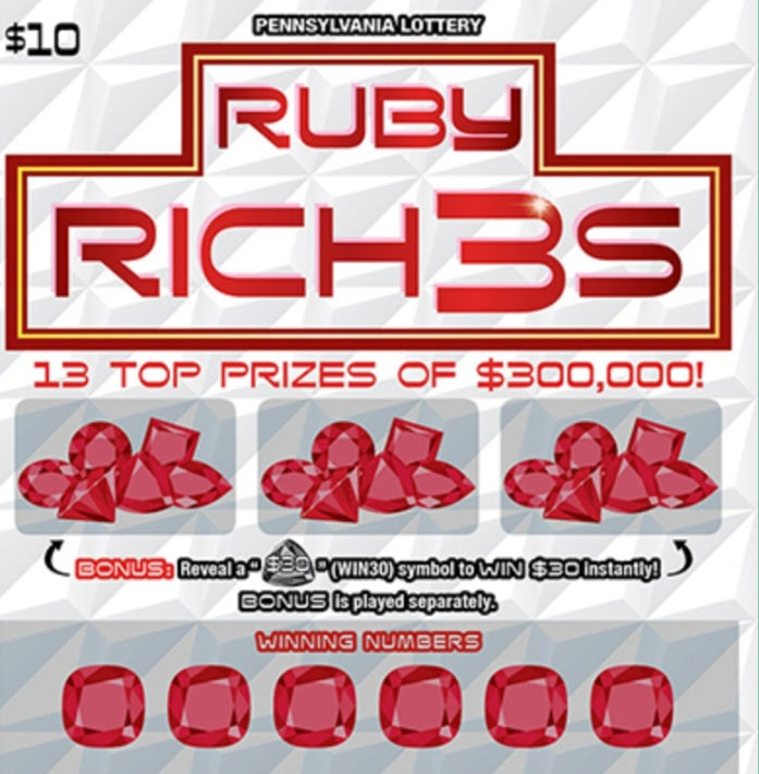 Ruby Riches brick $10's serial # 95451