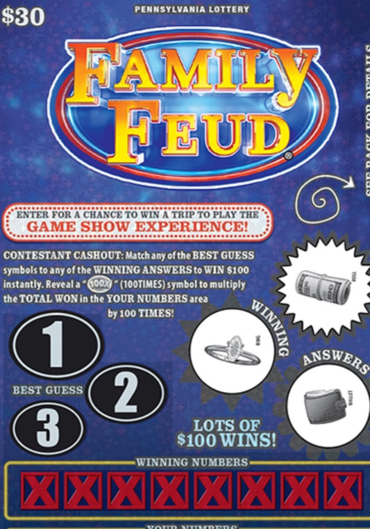 Family Feud brick $30's serial # 94325