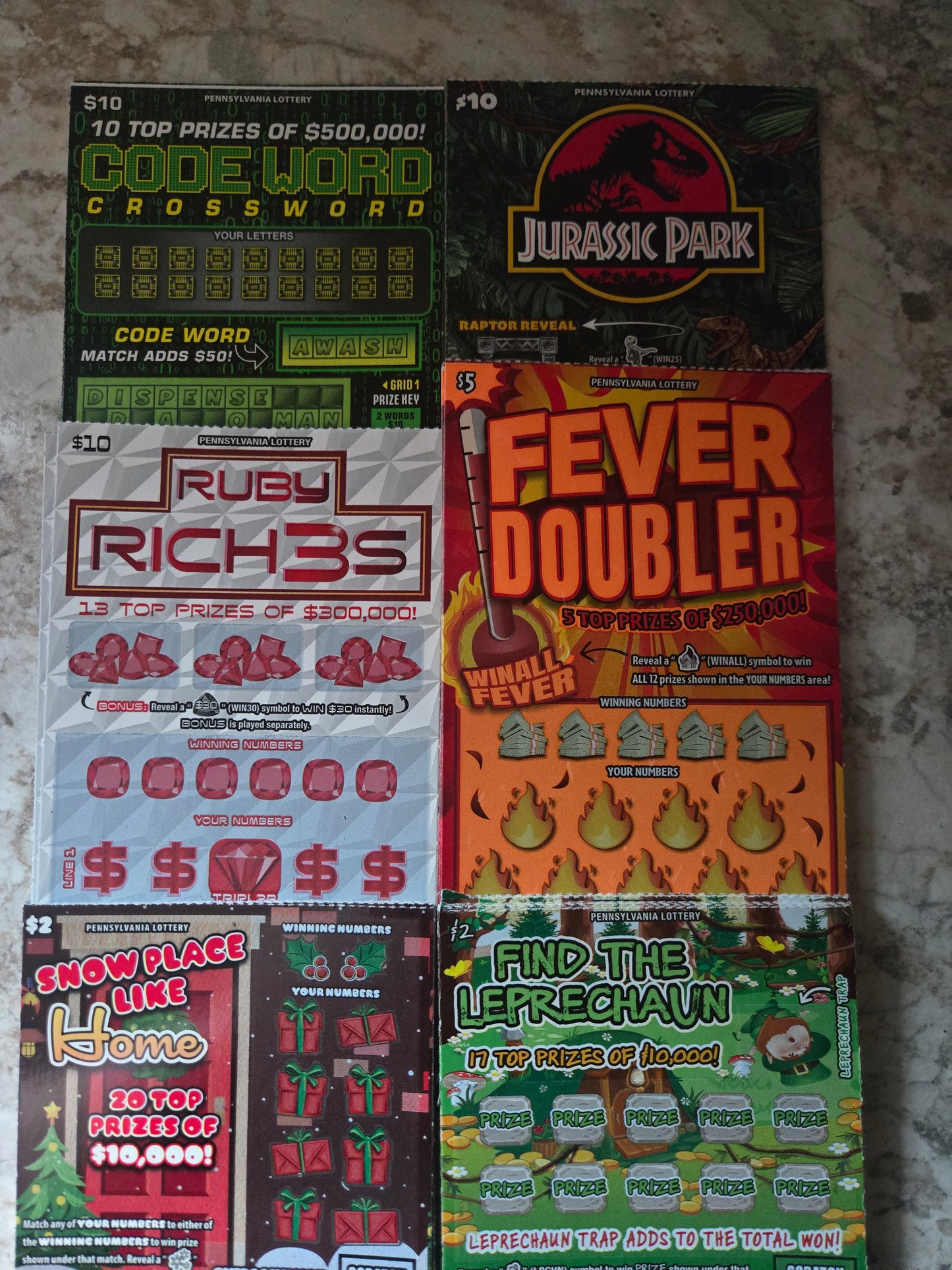 $300 Lotto's serial # 22357